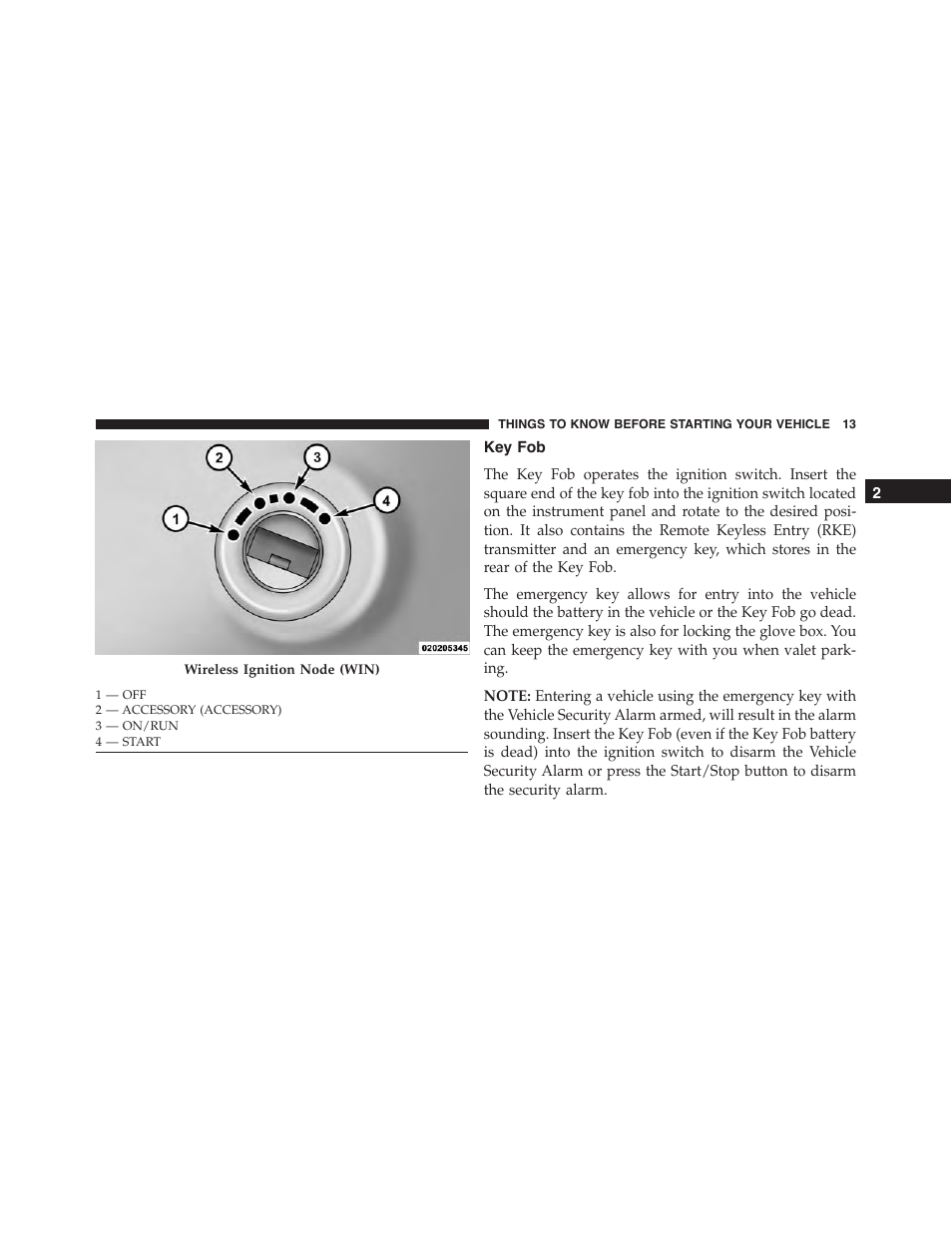 Key fob | Dodge 2014 Challenger_SRT - Owner Manual User Manual | Page 14 / 529