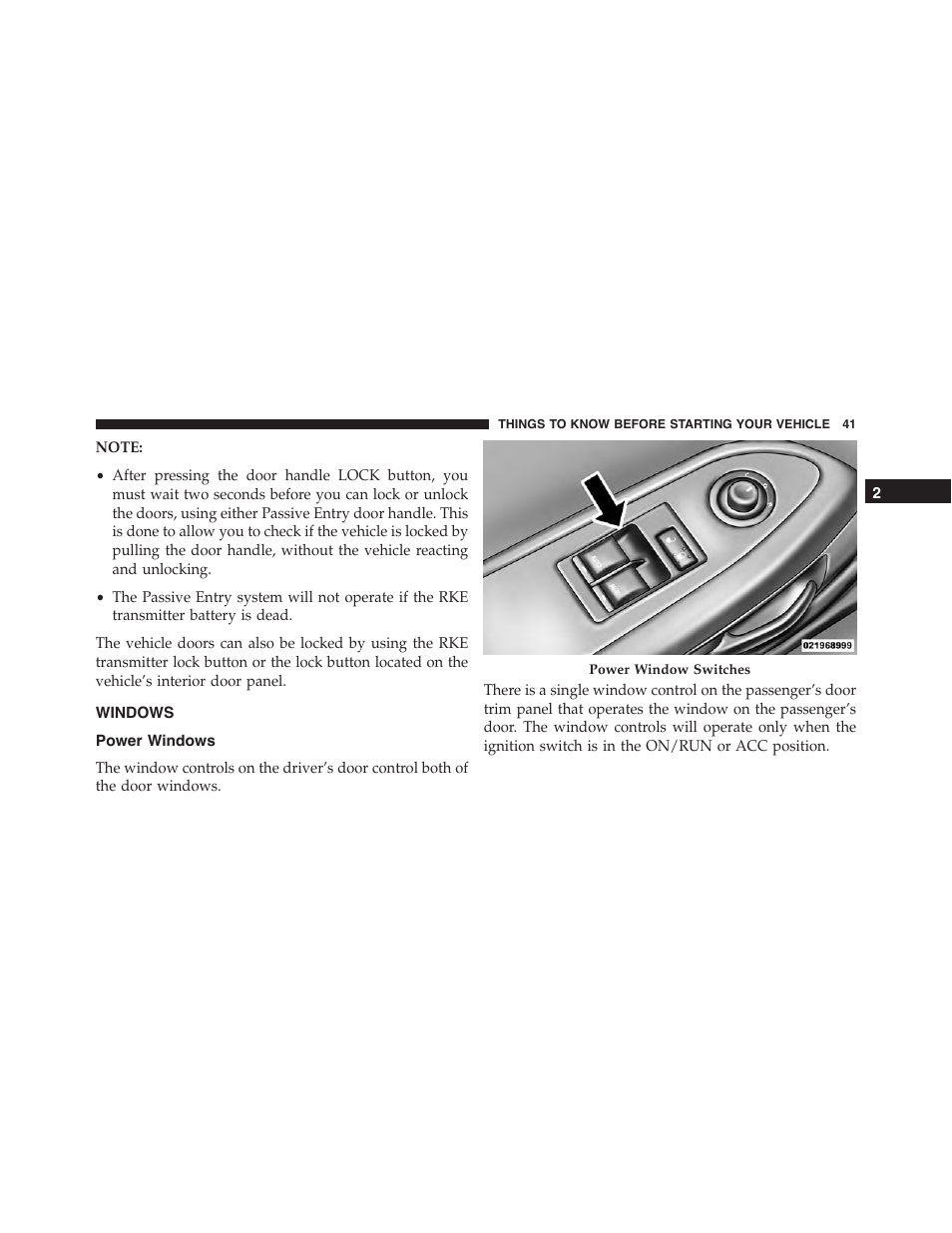 Windows, Power windows | Dodge 2014 Challenger_SRT - Owner Manual User Manual | Page 42 / 529