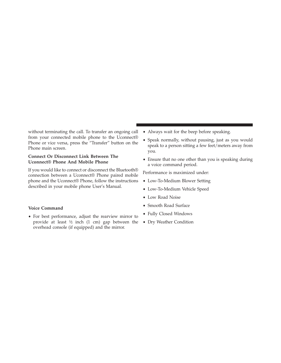 Things you should know about your uconnect® phone, Voice command, Things you should know about your | Uconnect® phone | Dodge 2014 Charger - Owner Manual User Manual | Page 172 / 635