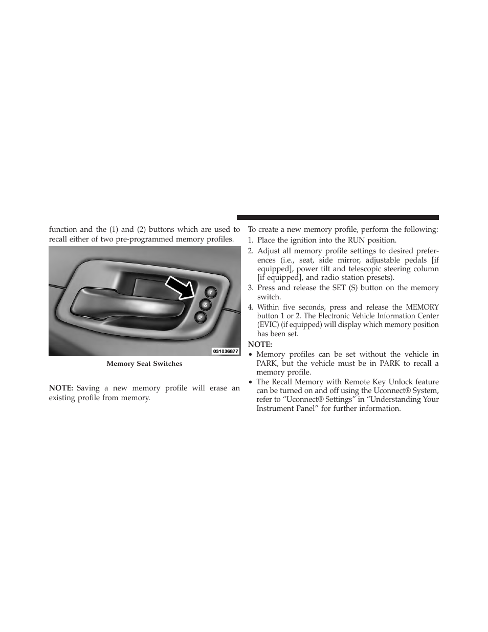 Programming the memory feature | Dodge 2014 Charger - Owner Manual User Manual | Page 214 / 635