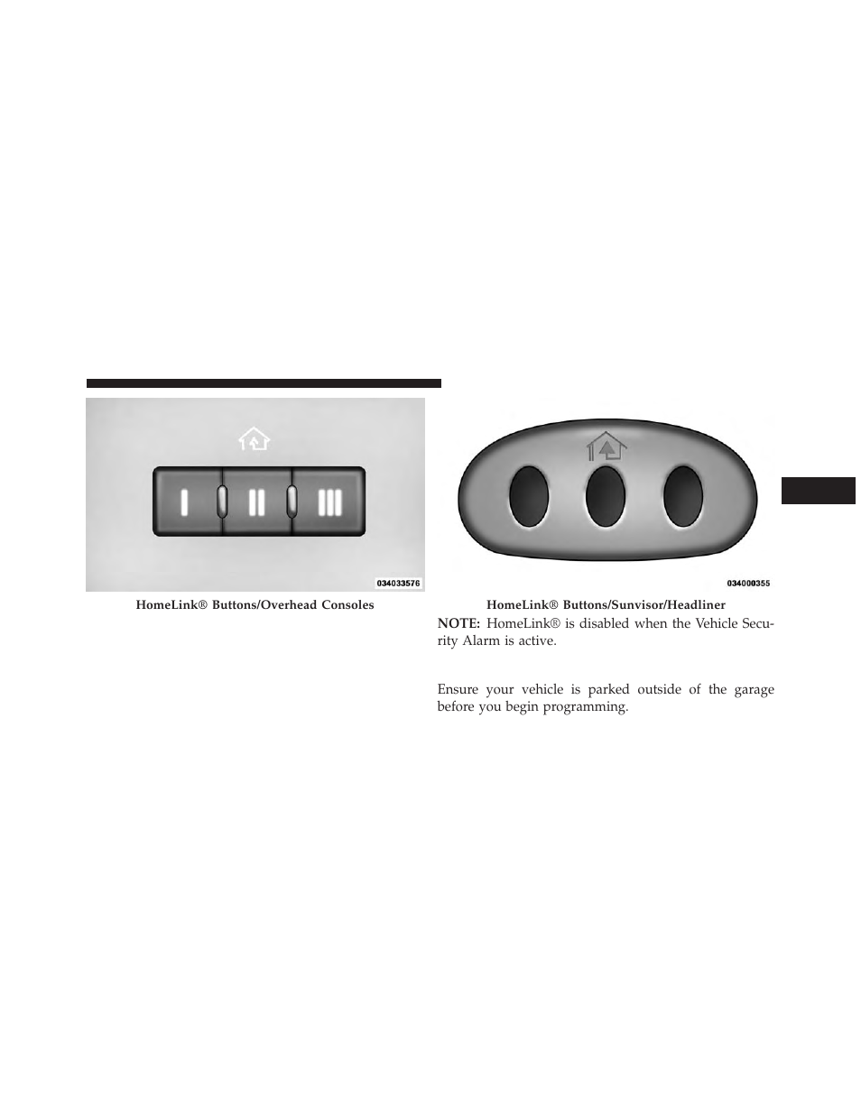 Before you begin programming homelink | Dodge 2014 Charger - Owner Manual User Manual | Page 285 / 635