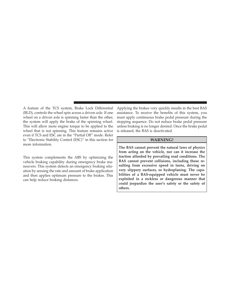 Brake assist system (bas) | Dodge 2014 Charger - Owner Manual User Manual | Page 434 / 635
