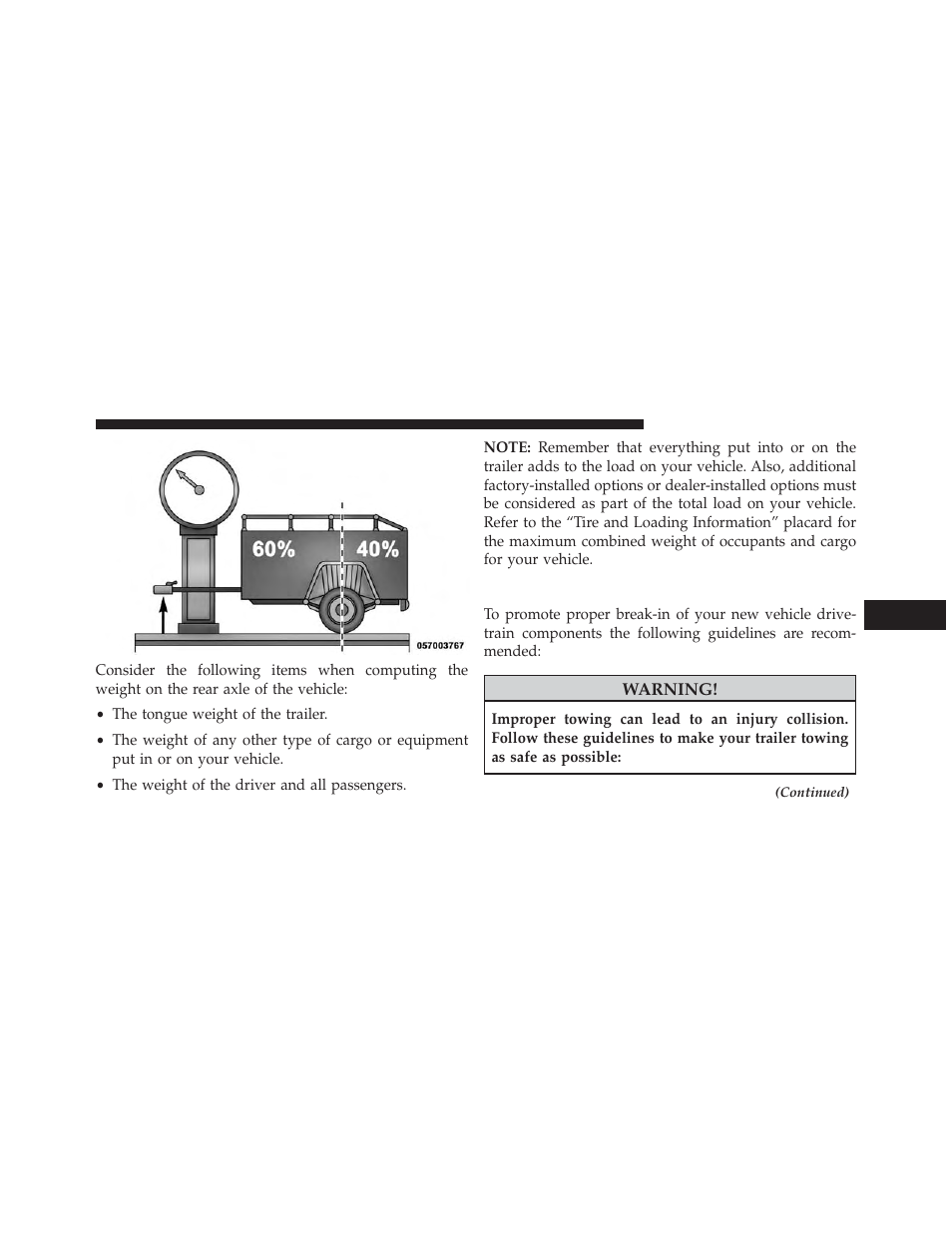 Towing requirements | Dodge 2014 Charger - Owner Manual User Manual | Page 497 / 635