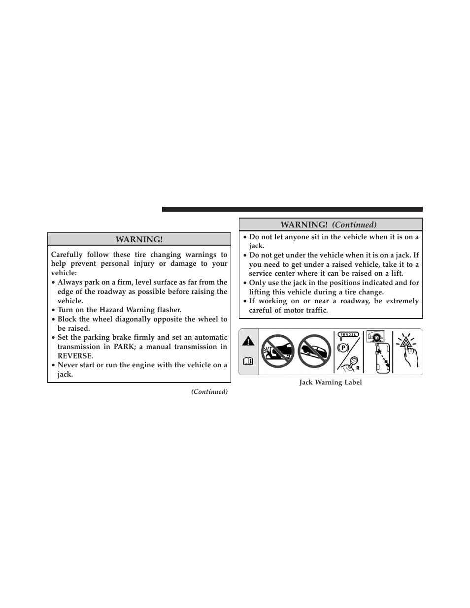 Jacking and changing a tire | Dodge 2014 Charger - Owner Manual User Manual | Page 514 / 635