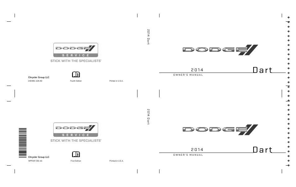 Dar t | Dodge 2014 Charger - Owner Manual User Manual | Page 635 / 635