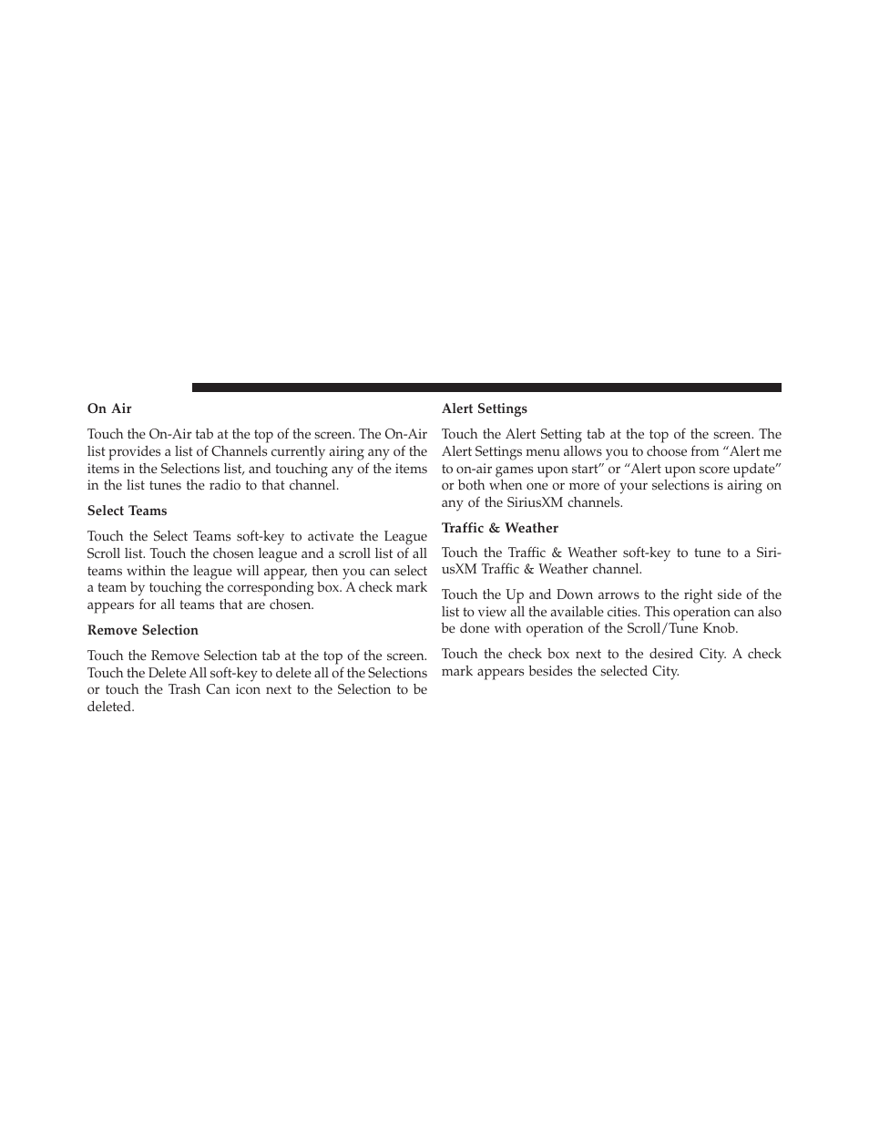Traffic & weather | Chrysler 2014 300 SRT - Uconnect 4.3/8.4 Manual User Manual | Page 21 / 123