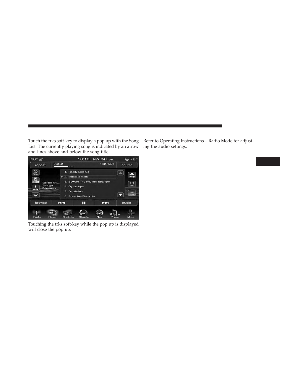 Tracks, Audio | Chrysler 2014 300 SRT - Uconnect 4.3/8.4 Manual User Manual | Page 30 / 123