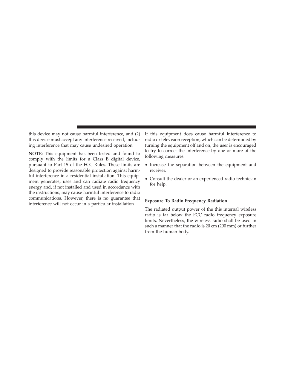 Safety information | Dodge 2014 Journey - Uconnect 4.3 Manual User Manual | Page 43 / 45