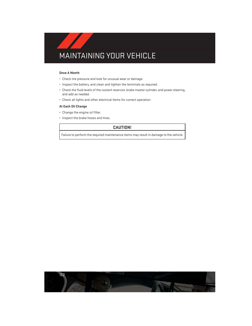 Maintaining your vehicle | Dodge 2014 Charger - User Guide User Manual | Page 124 / 148