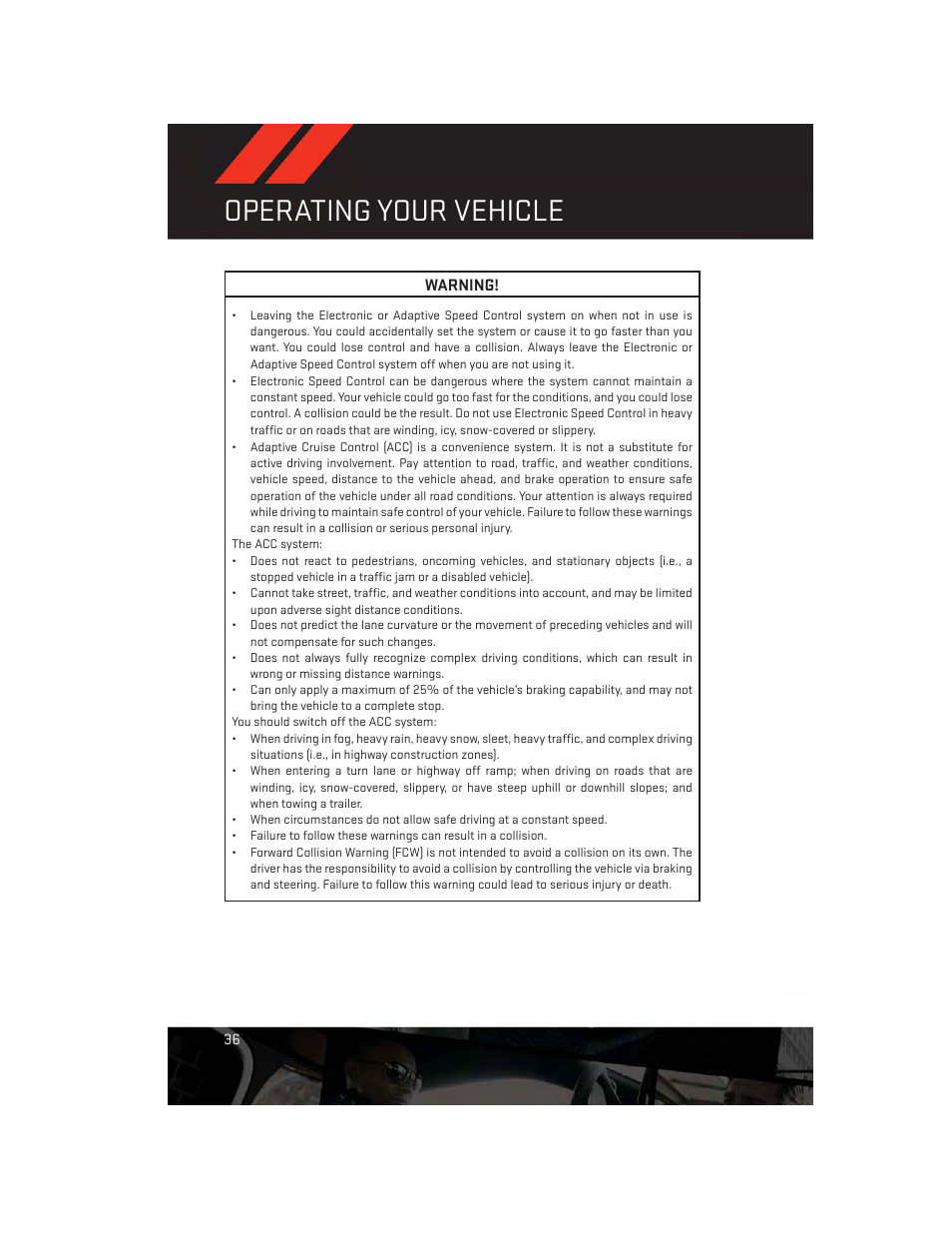 Operating your vehicle | Dodge 2014 Charger - User Guide User Manual | Page 38 / 148