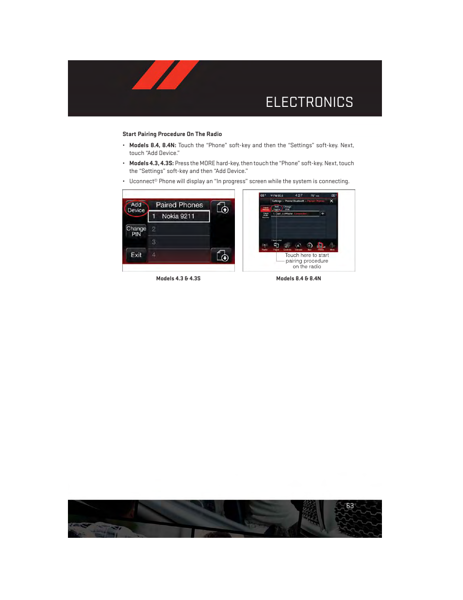 Electronics | Dodge 2014 Charger - User Guide User Manual | Page 65 / 148