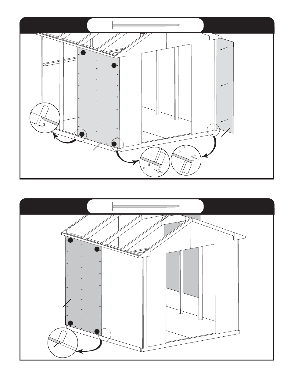 Side wall muro delantero side wall muro delantero | Backyard Storage Solutions 18276-1 User Manual | Page 20 / 32