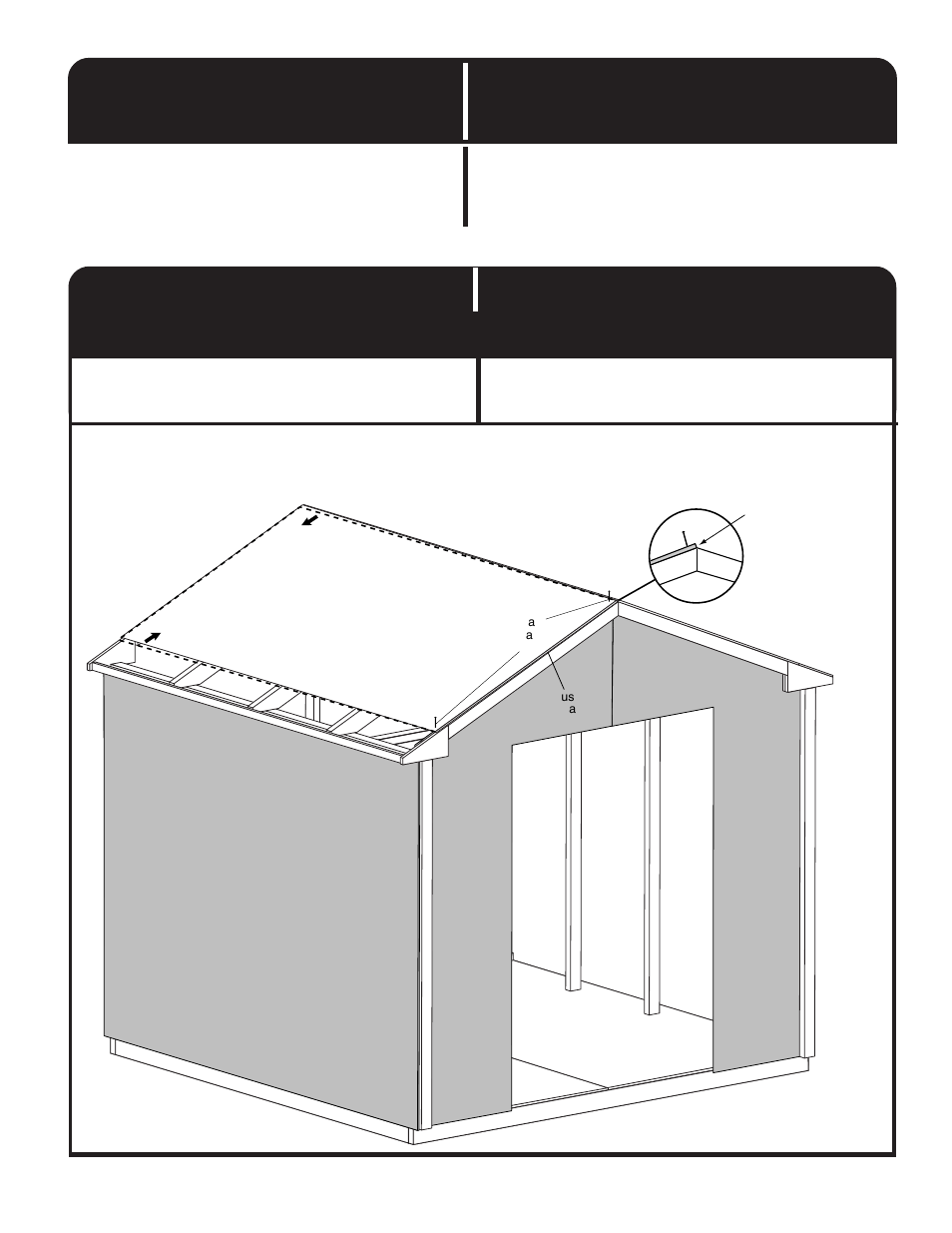 Important, Importante, Building tip | Consejo, Racking a roof alineando un techo | Backyard Storage Solutions 18276-1 User Manual | Page 21 / 32
