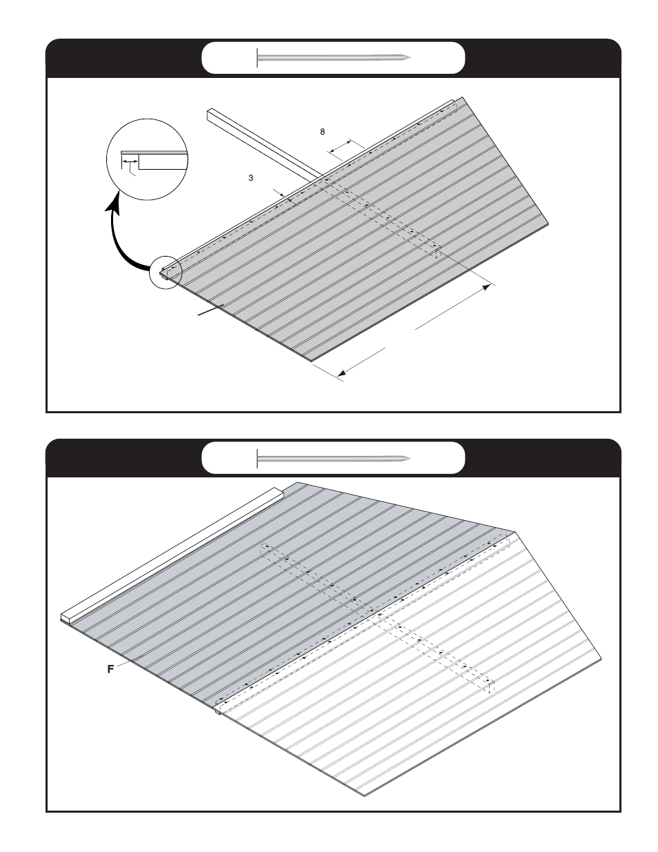 Back wall, Muro posterior | Backyard Storage Solutions 18276-1 User Manual | Page 8 / 32