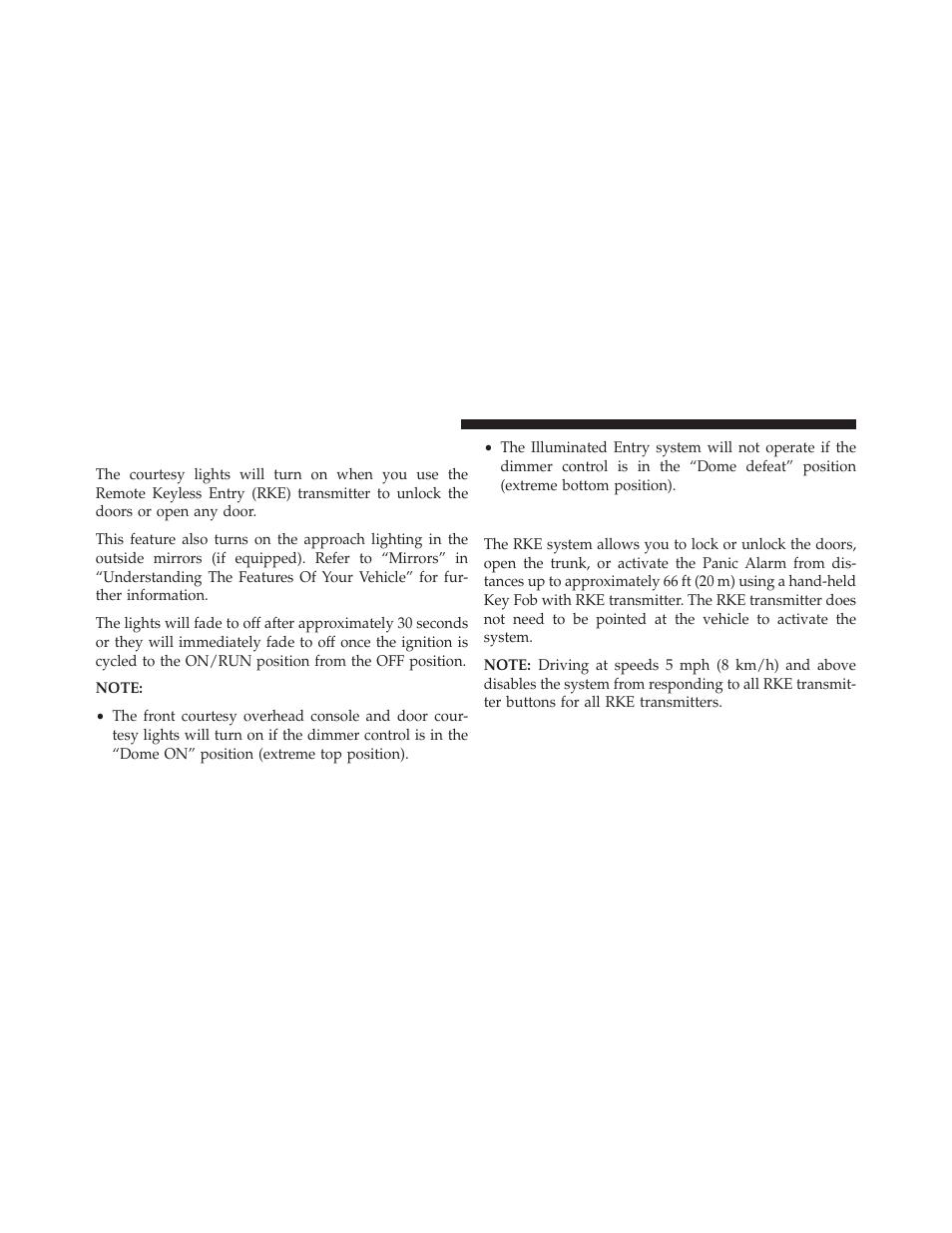 Illuminated entry — if equipped, Remote keyless entry (rke) | Dodge 2014 Charger-SRT - Owner Manual User Manual | Page 24 / 620