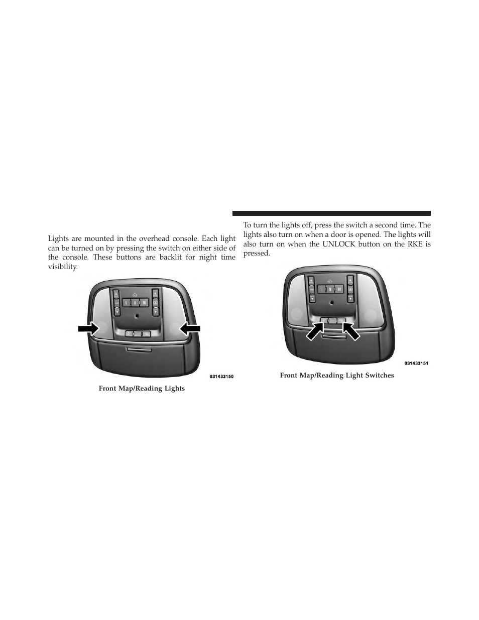 Front map/reading lights — if equipped | Dodge 2014 Charger-SRT - Owner Manual User Manual | Page 286 / 620