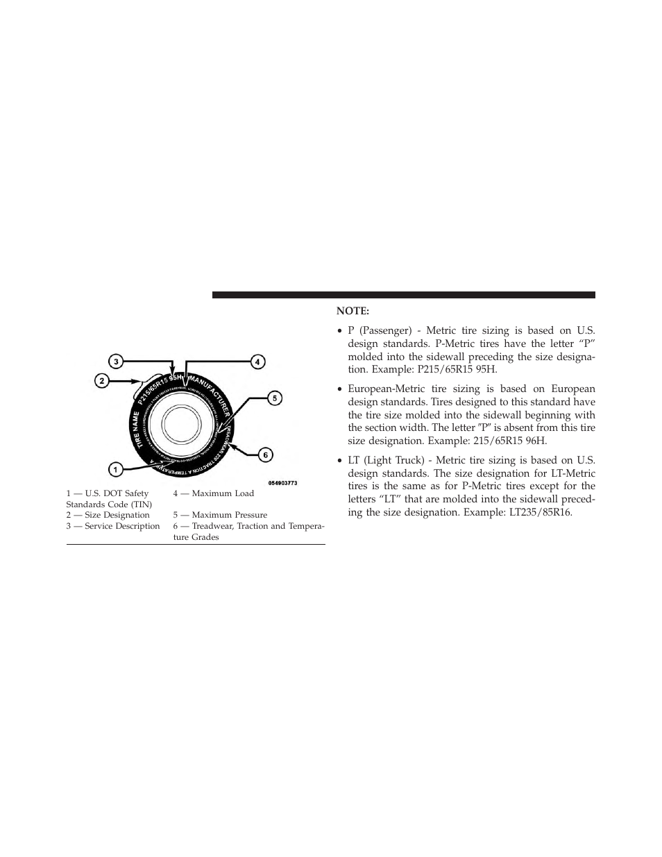 Tire safety information, Tire markings | Dodge 2014 Charger-SRT - Owner Manual User Manual | Page 444 / 620