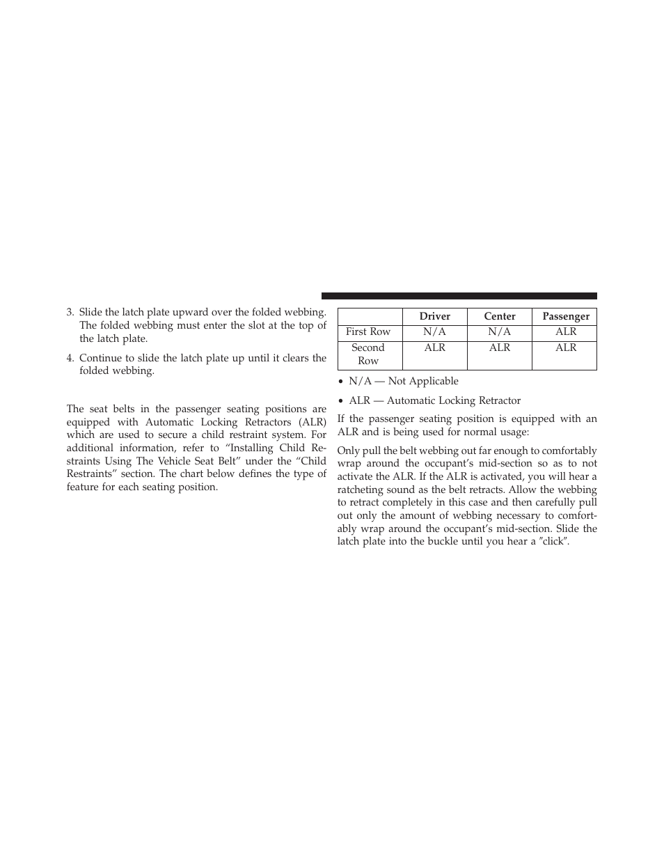 Seat belts in passenger seating positions | Dodge 2014 Charger-SRT - Owner Manual User Manual | Page 60 / 620