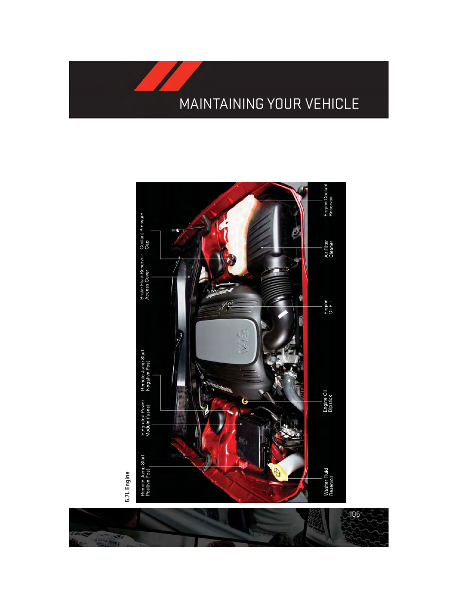 7l engine, Maintaining your vehicle | Dodge 2014 Charger-SRT - User Guide User Manual | Page 107 / 140