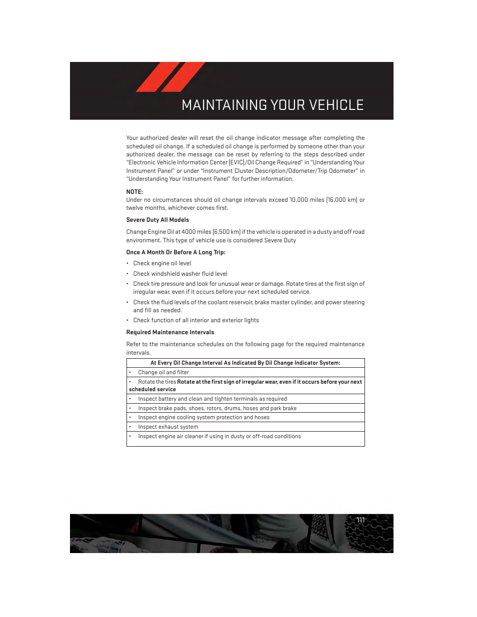 Maintaining your vehicle | Dodge 2014 Charger-SRT - User Guide User Manual | Page 113 / 140