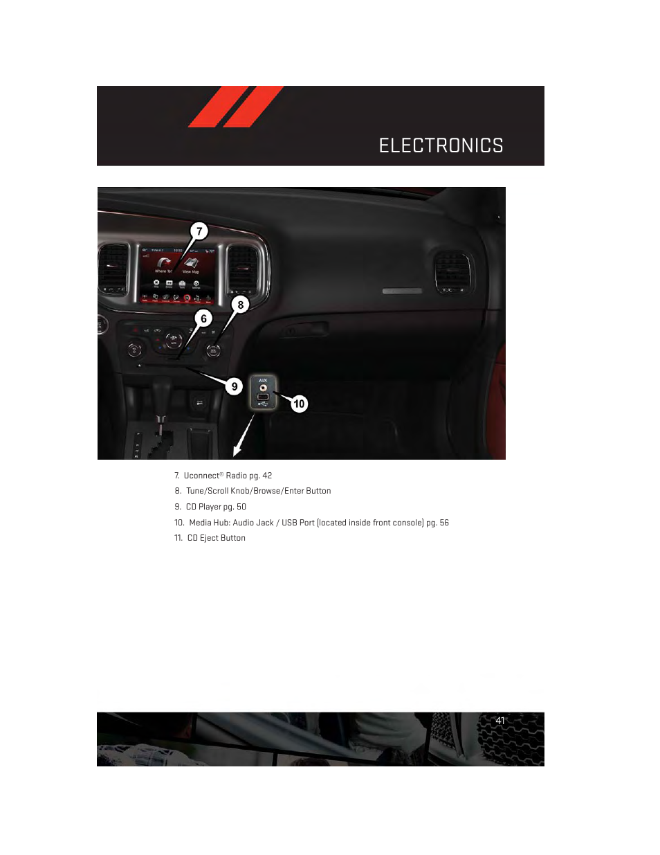 Identifying your radio, Electronics | Dodge 2014 Charger-SRT - User Guide User Manual | Page 43 / 140