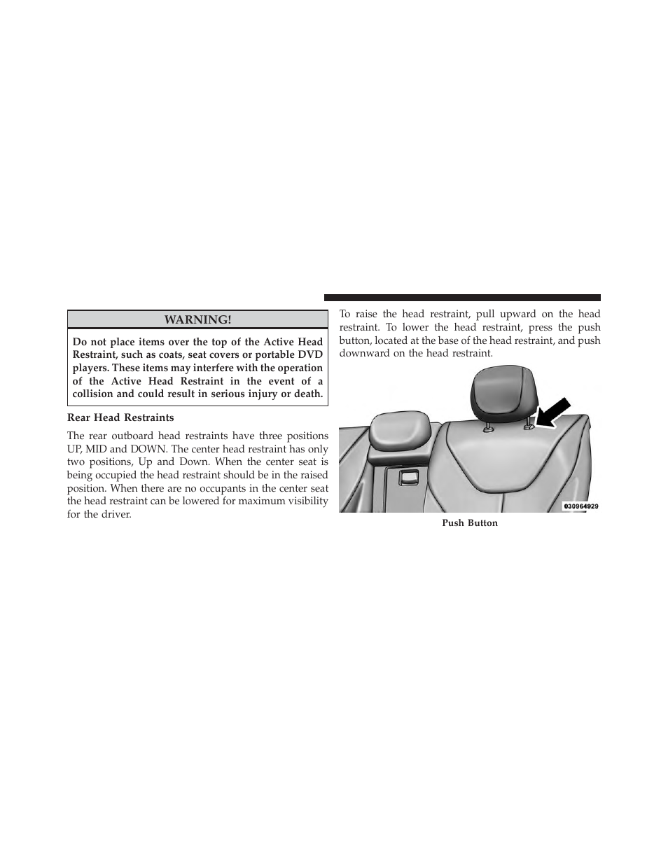 Rear head restraints | Dodge 2014 Dart - Owner Manual User Manual | Page 232 / 656