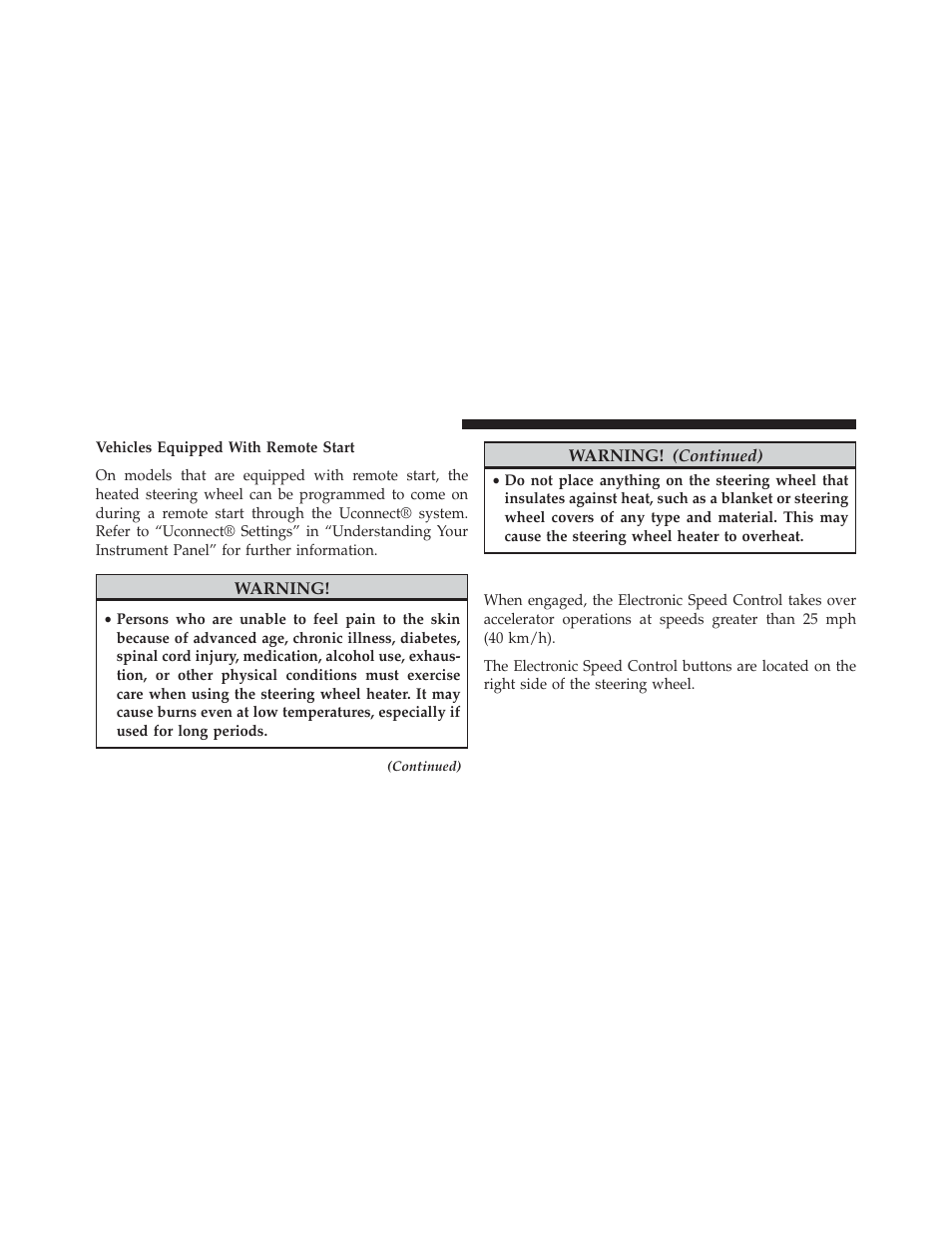 Electronic speed control — if equipped, Electronic speed control, If equipped | Dodge 2014 Dart - Owner Manual User Manual | Page 254 / 656