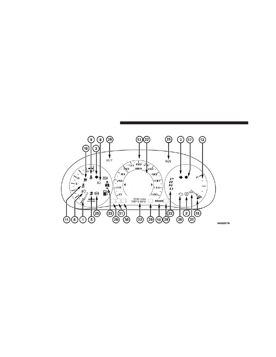 Instrument cluster — premium analog, Instrument cluster — premium, Analog | Dodge 2014 Dart - Owner Manual User Manual | Page 308 / 656