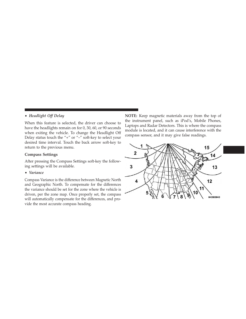 Compass settings | Dodge 2014 Dart - Owner Manual User Manual | Page 365 / 656