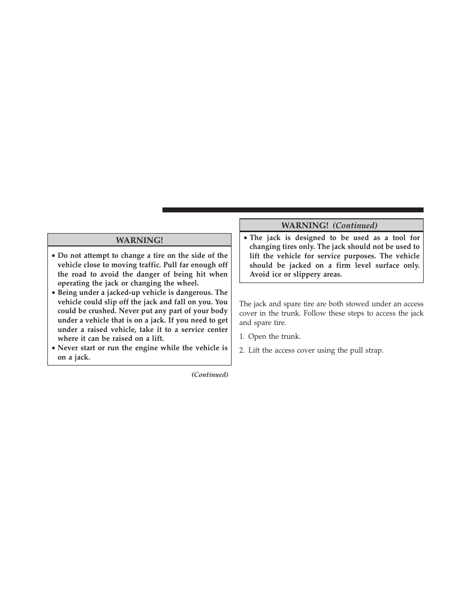 Jacking and tire changing, Jack location/spare tire stowage | Dodge 2014 Dart - Owner Manual User Manual | Page 534 / 656