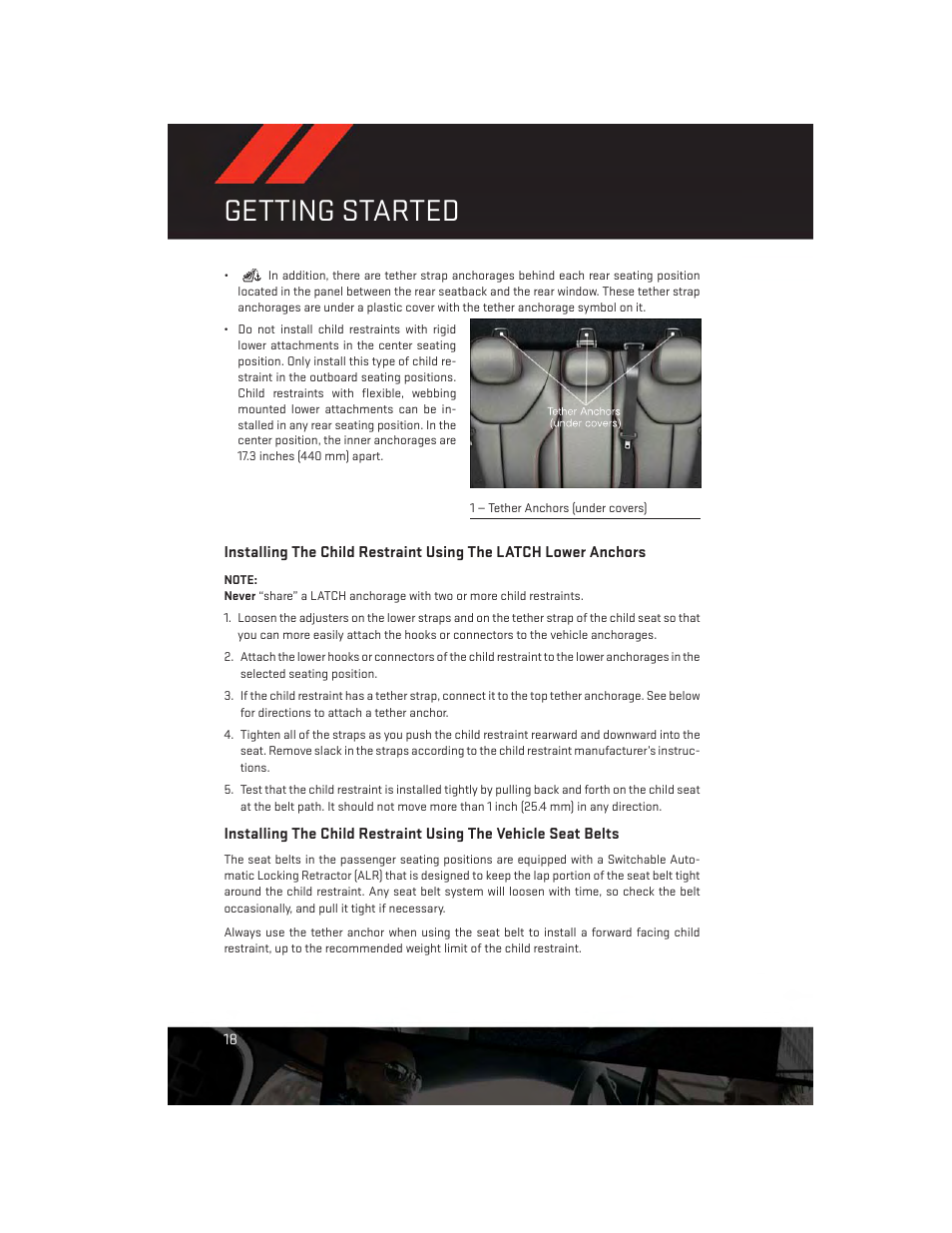 Getting started | Dodge 2014 Dart - User Guide User Manual | Page 20 / 140