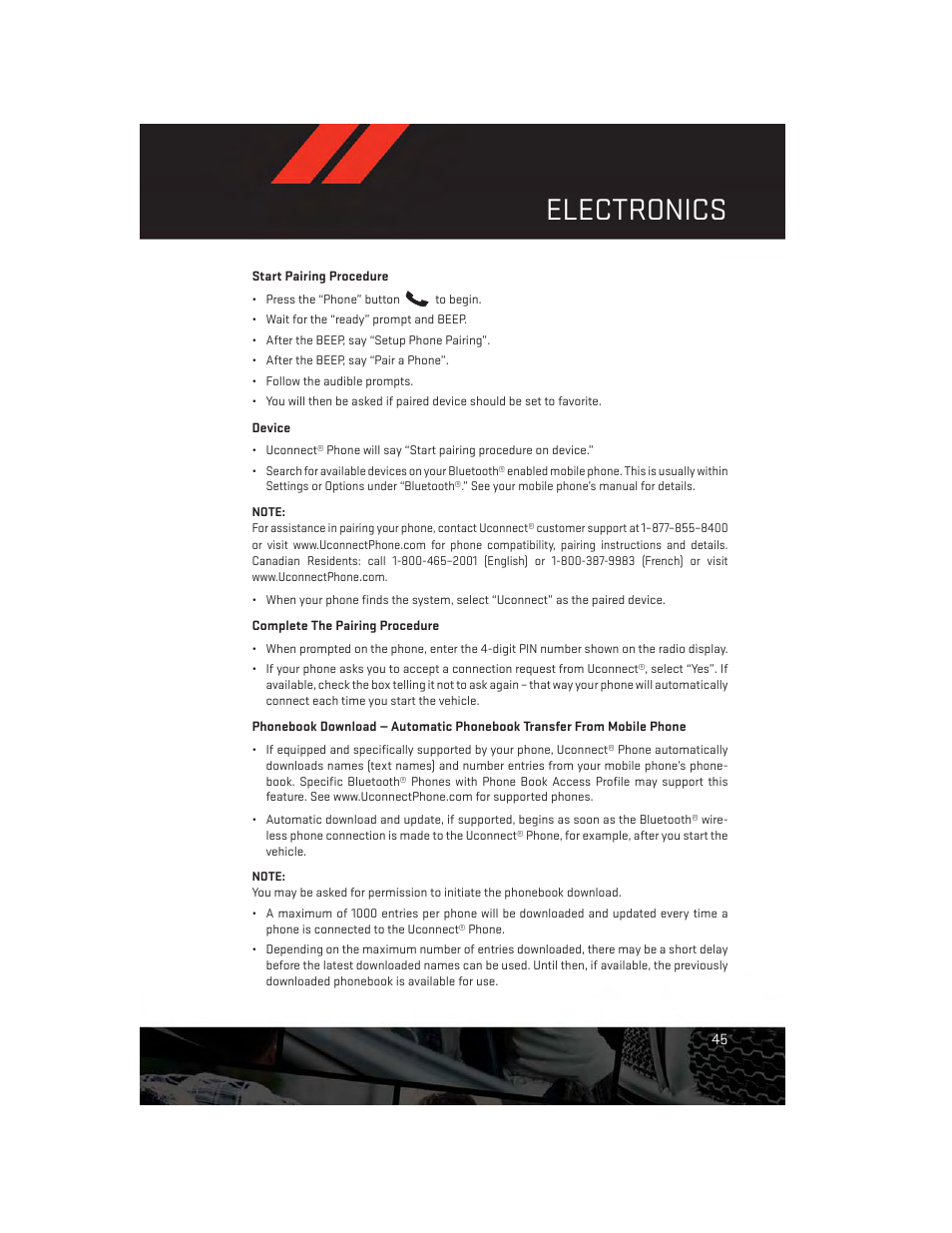 Electronics | Dodge 2014 Dart - User Guide User Manual | Page 47 / 140