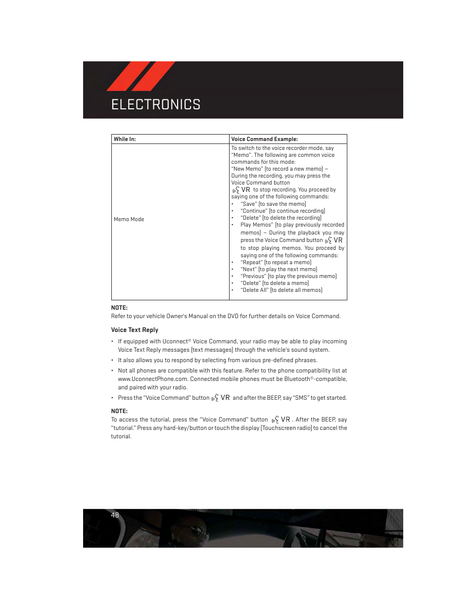 Electronics | Dodge 2014 Dart - User Guide User Manual | Page 50 / 140