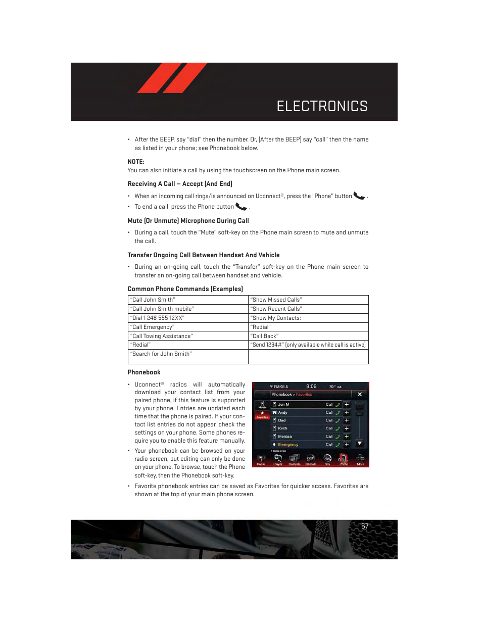 Electronics | Dodge 2014 Dart - User Guide User Manual | Page 69 / 140