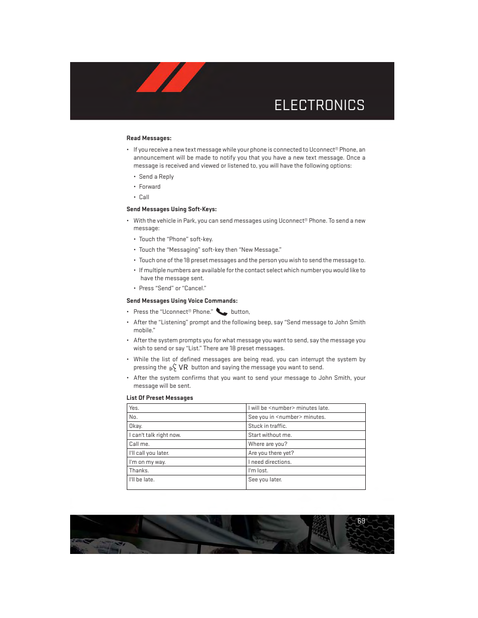 Electronics | Dodge 2014 Dart - User Guide User Manual | Page 71 / 140