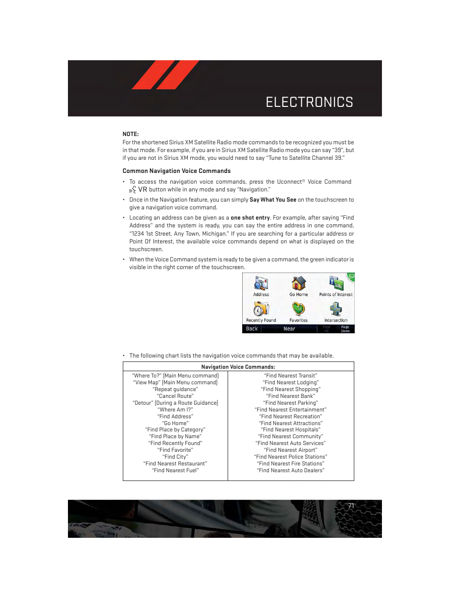 Electronics | Dodge 2014 Dart - User Guide User Manual | Page 73 / 140