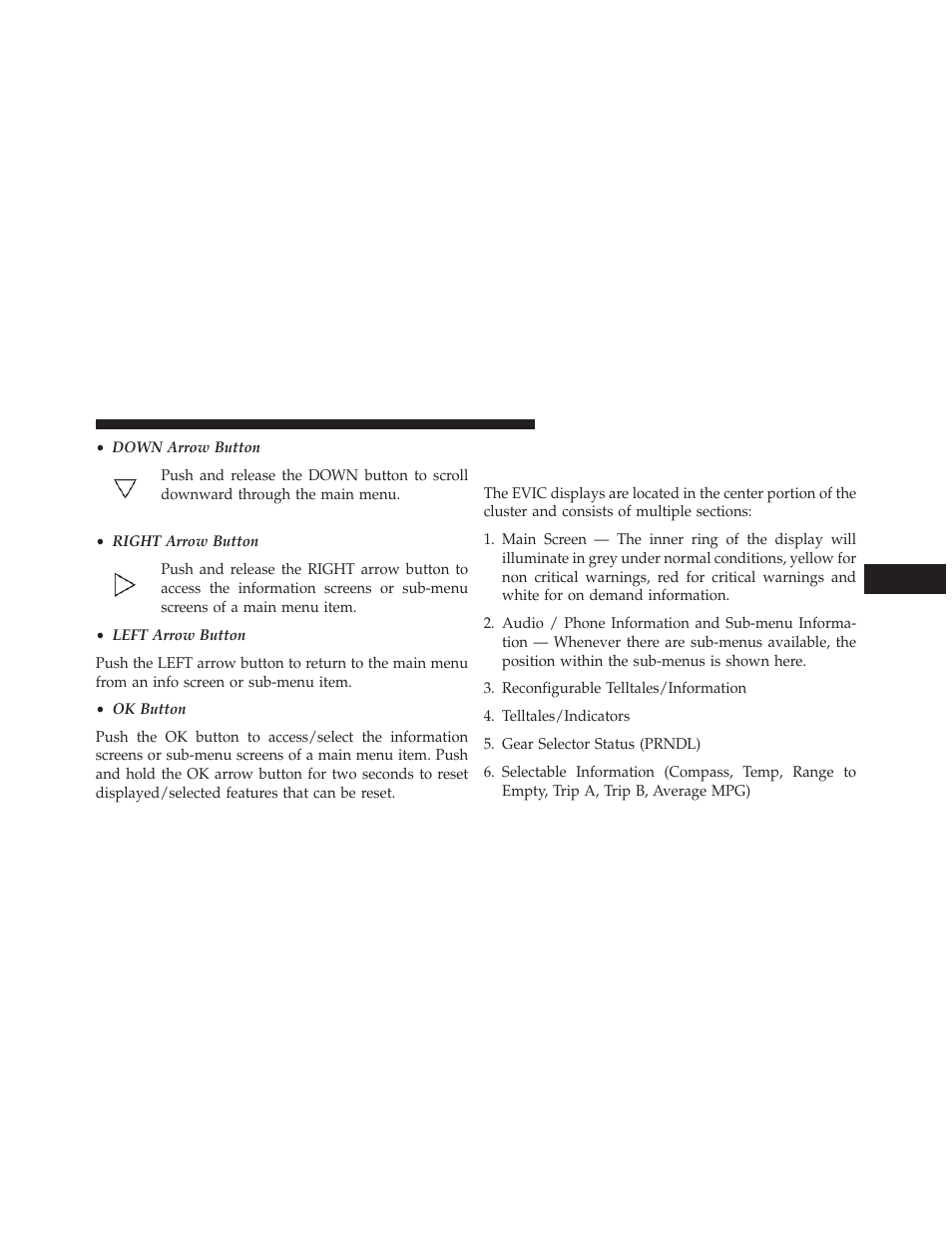 Electronic vehicle information center (evic), Displays | Dodge 2014 Durango - Owner Manual User Manual | Page 305 / 664