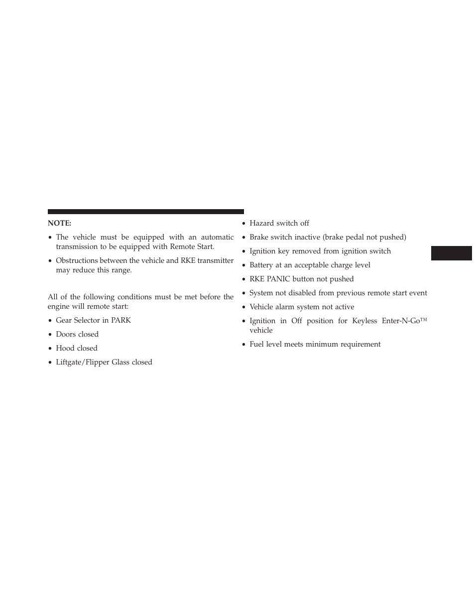 How to use remote start | Dodge 2014 Durango - Owner Manual User Manual | Page 31 / 664