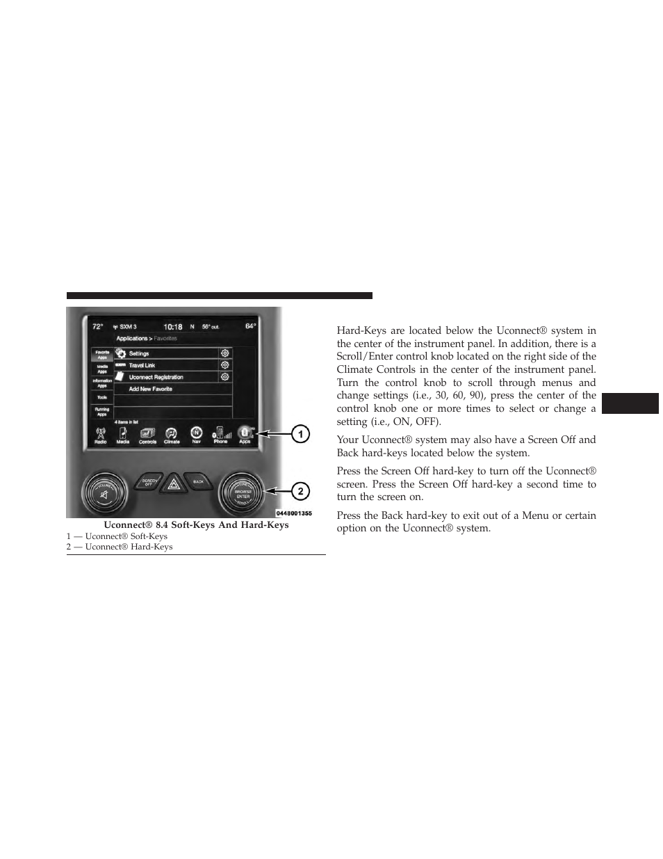Hard-keys | Dodge 2014 Durango - Owner Manual User Manual | Page 321 / 664