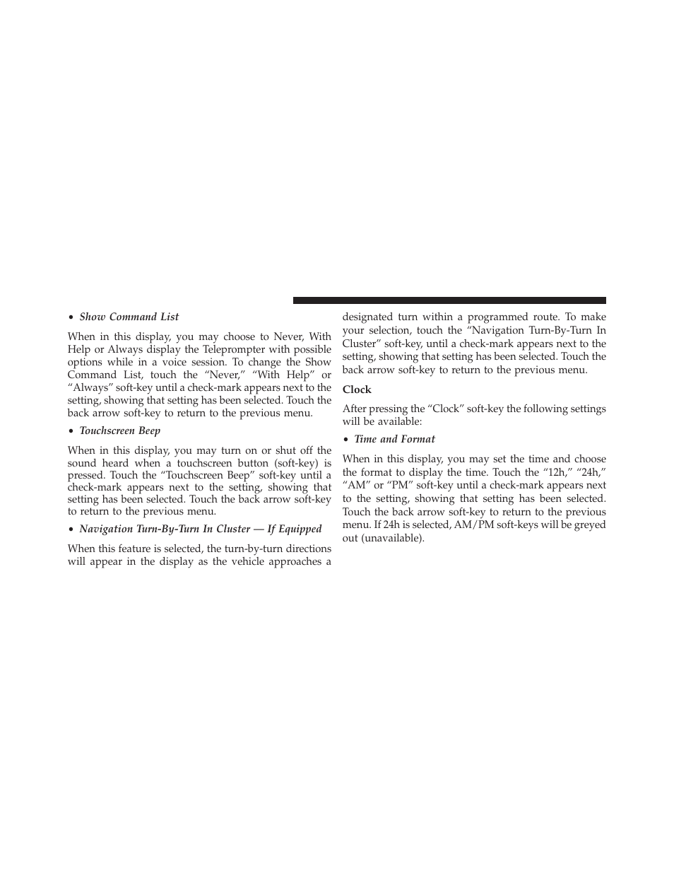 Clock | Dodge 2014 Durango - Owner Manual User Manual | Page 324 / 664