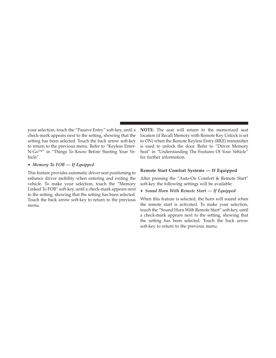 Remote start comfort systems — if equipped | Dodge 2014 Durango - Owner Manual User Manual | Page 354 / 664