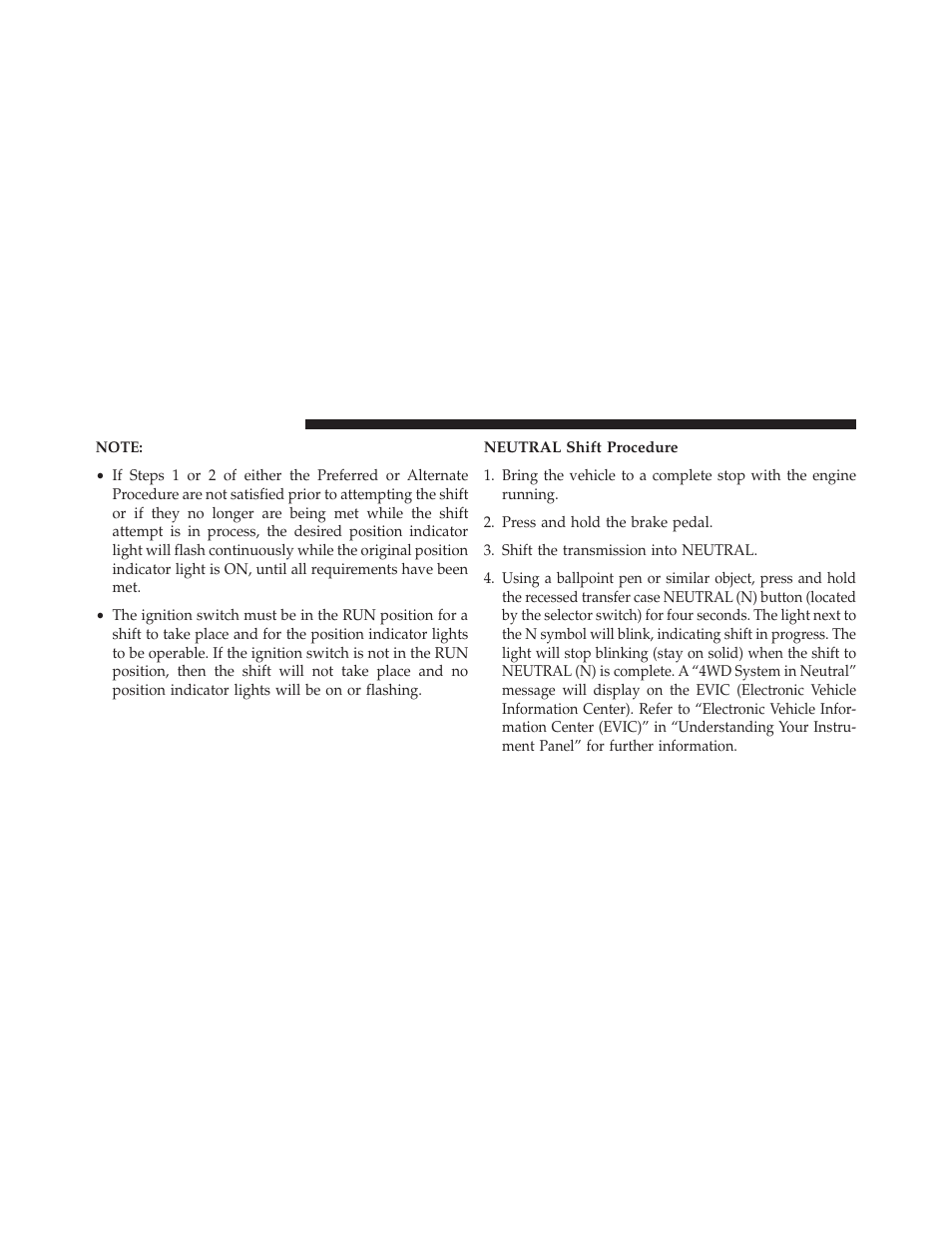 Neutral shift procedure | Dodge 2014 Durango - Owner Manual User Manual | Page 432 / 664