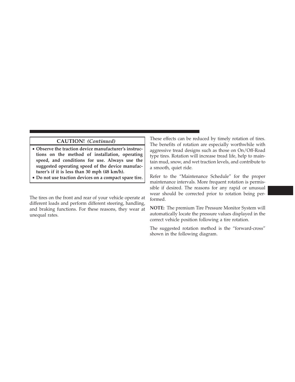 Tire rotation recommendations | Dodge 2014 Durango - Owner Manual User Manual | Page 479 / 664