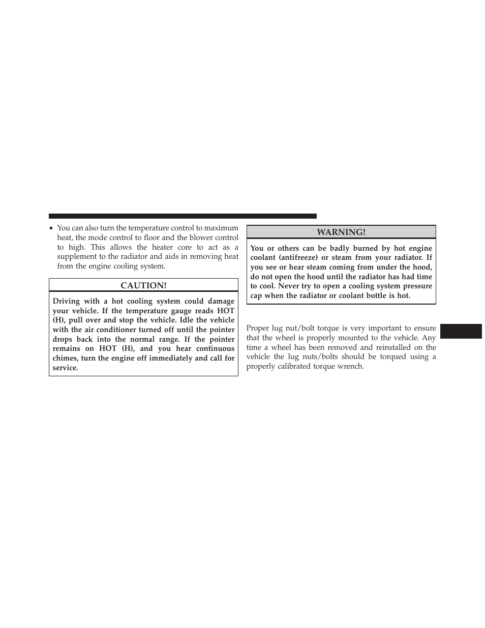 Wheel and tire torque specifications, Wheel and tire torque, Specifications | Dodge 2014 Durango - Owner Manual User Manual | Page 529 / 664