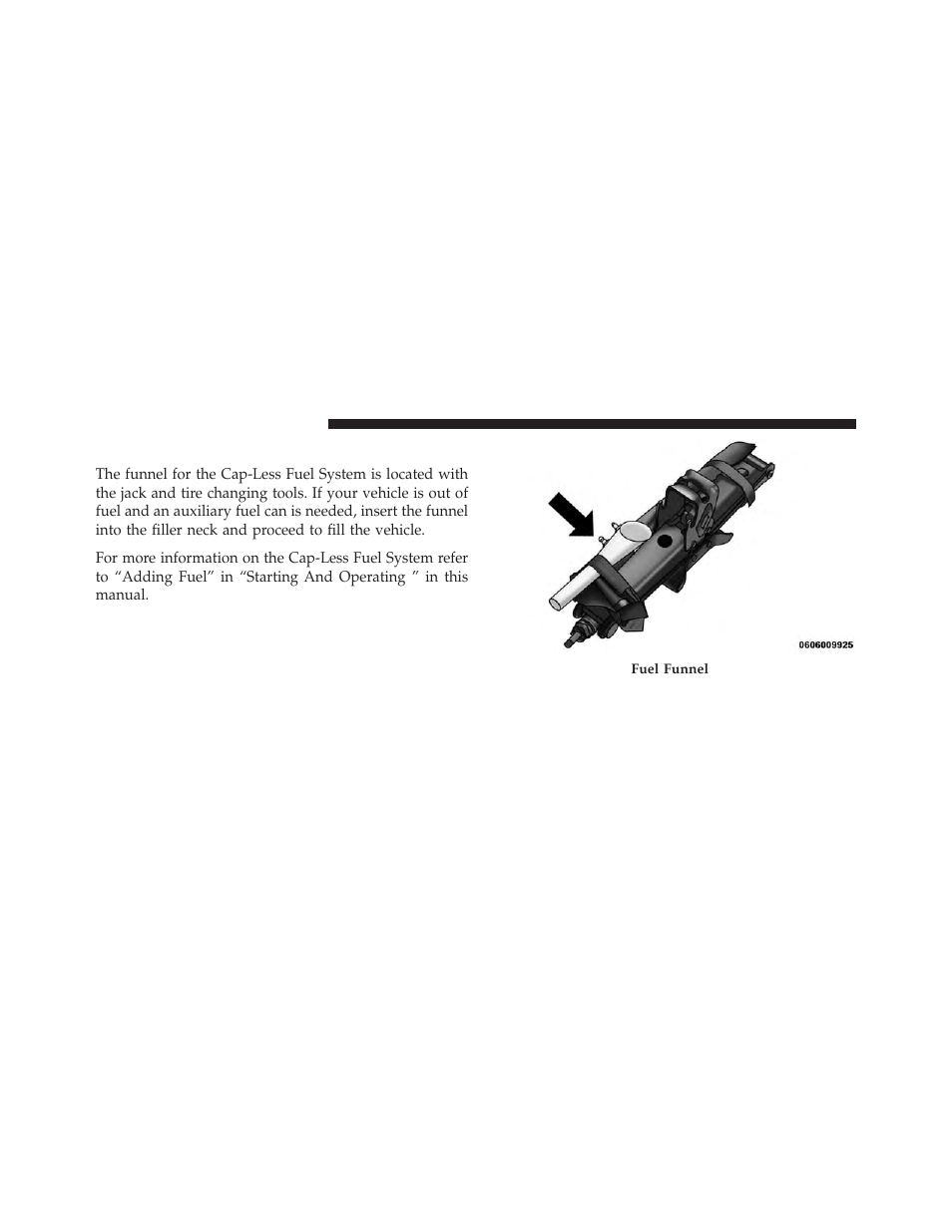 Cap-less fuel fill funnel | Dodge 2014 Durango - Owner Manual User Manual | Page 546 / 664