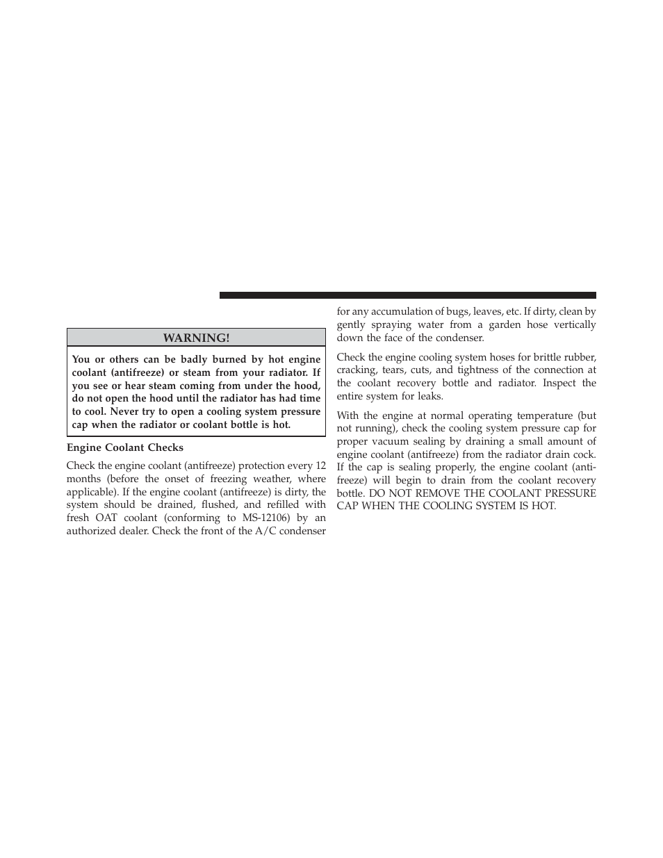Cooling system, Engine coolant checks | Dodge 2014 Durango - Owner Manual User Manual | Page 586 / 664