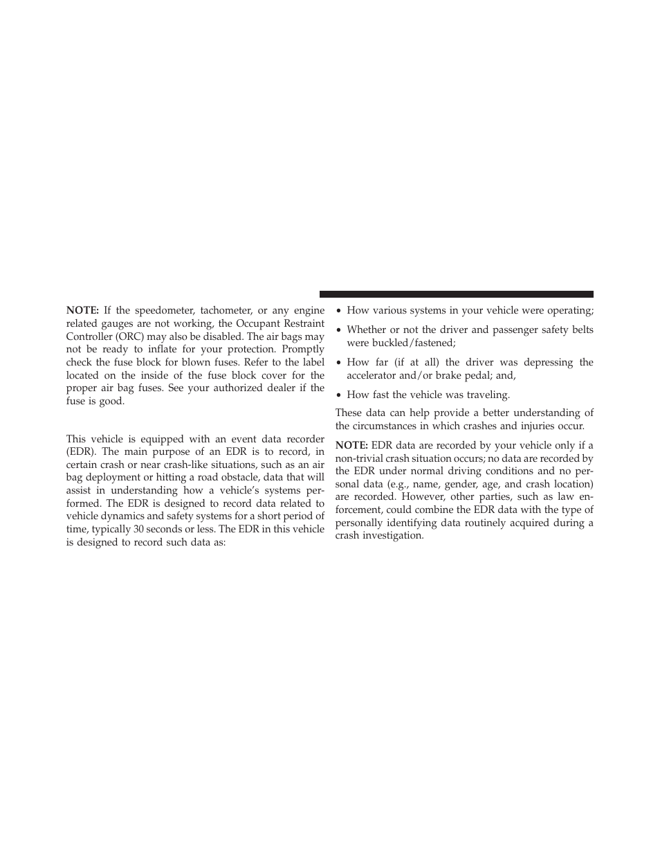 Event data recorder (edr) | Dodge 2014 Durango - Owner Manual User Manual | Page 86 / 664