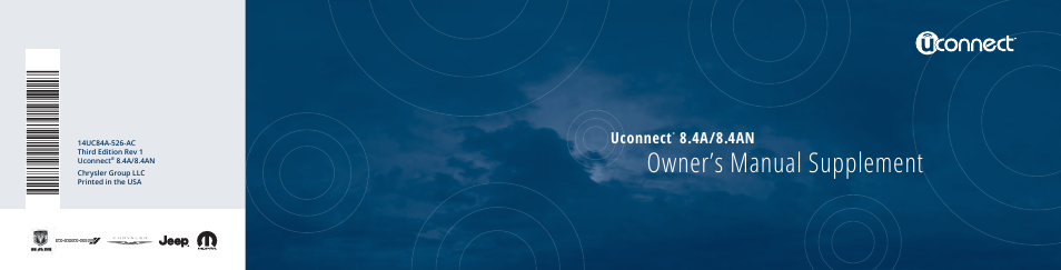 Ram Trucks uconnect 8.4AN for Chrysler User Manual | 387 pages