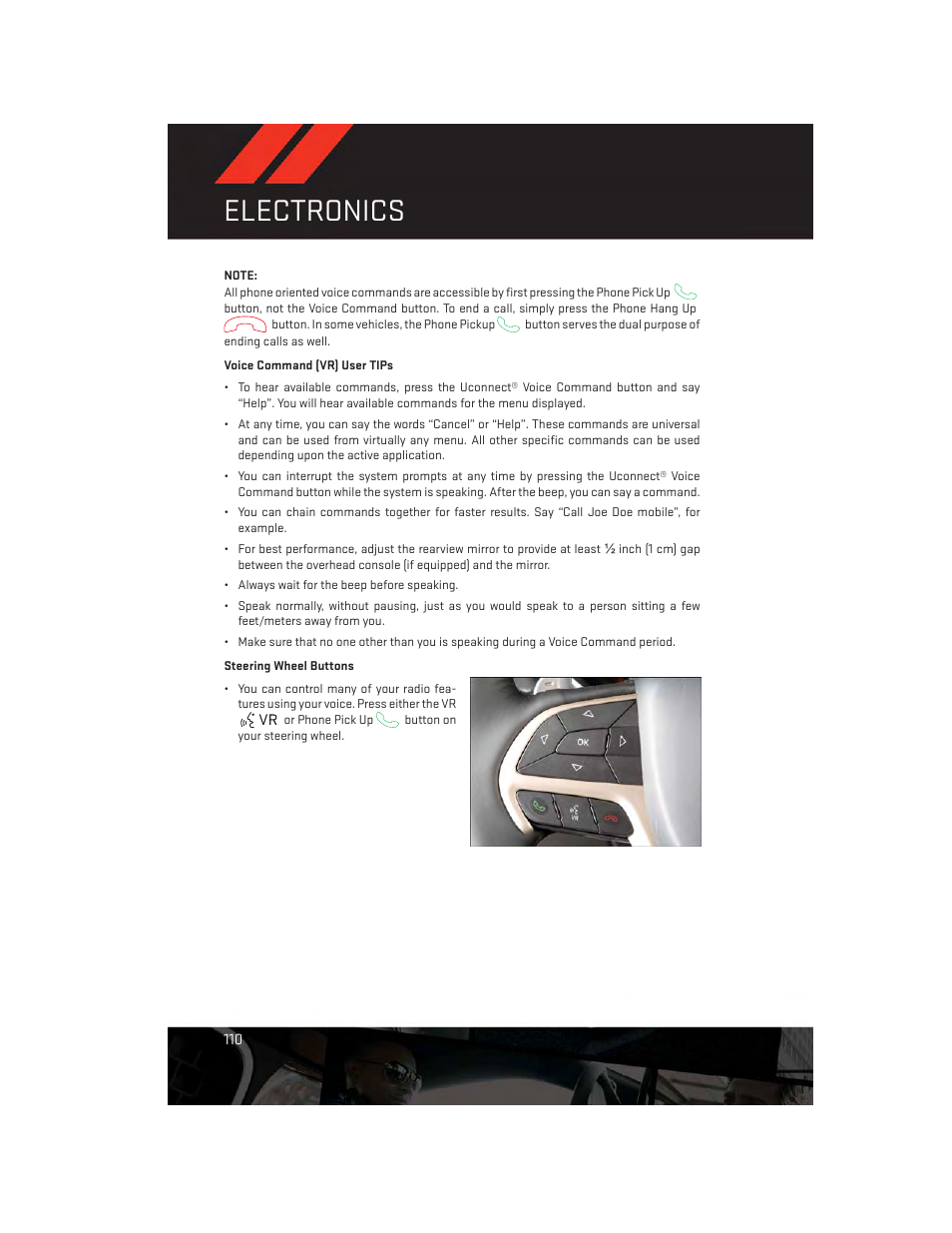 Electronics | Dodge 2014 Durango - User Guide User Manual | Page 112 / 188
