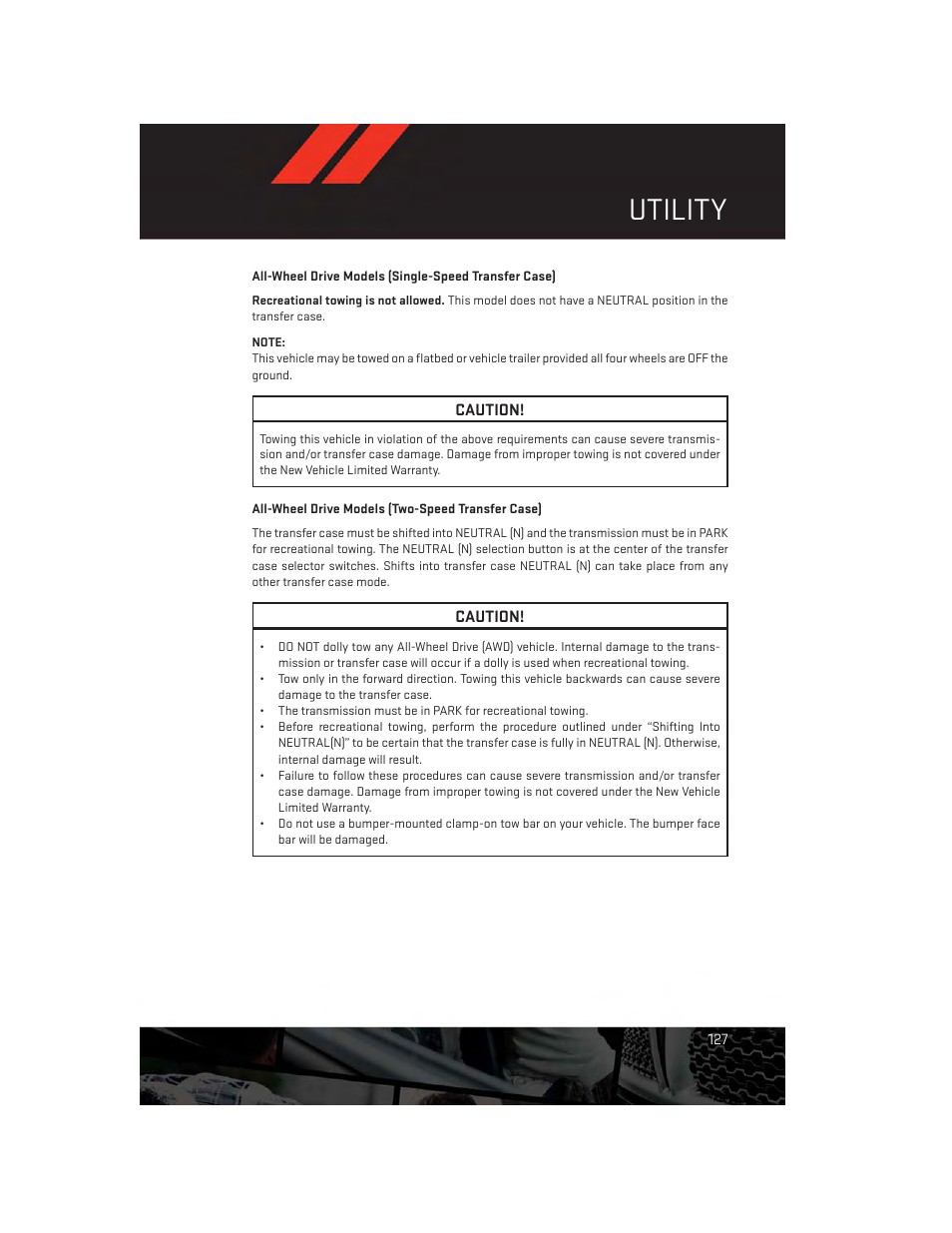 Utility | Dodge 2014 Durango - User Guide User Manual | Page 129 / 188